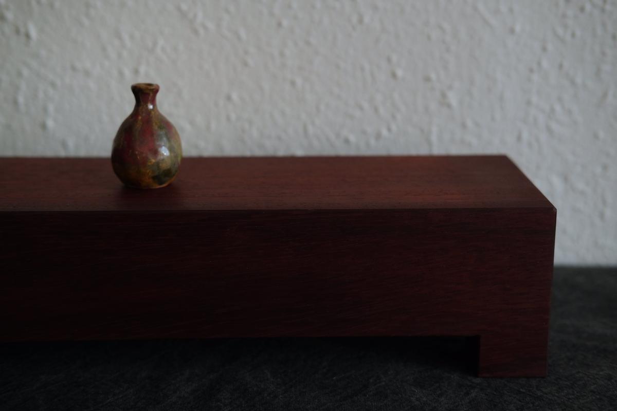 無垢材の切出し脚付き台 樹種不明 オイル仕上げ ＜3＞