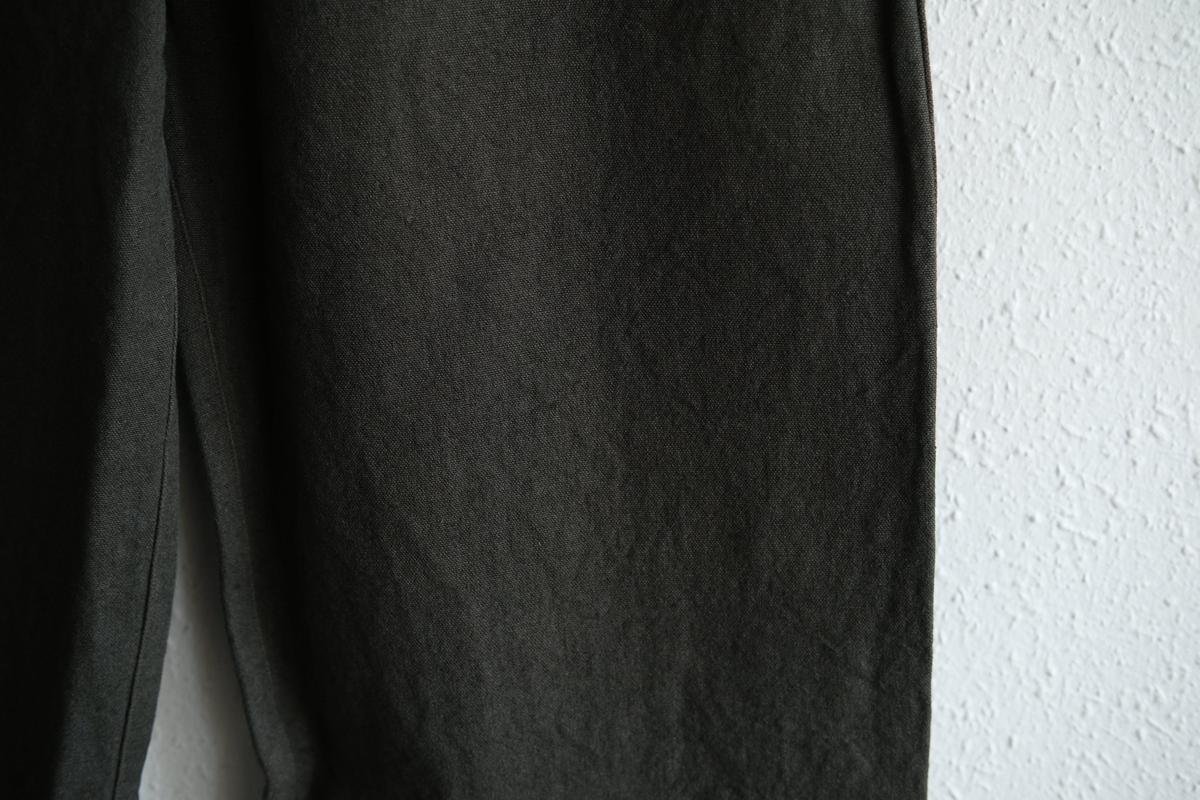 MITTAN / 亜麻苧麻ワイドパンツ 濃緑 PT-92 / unisex