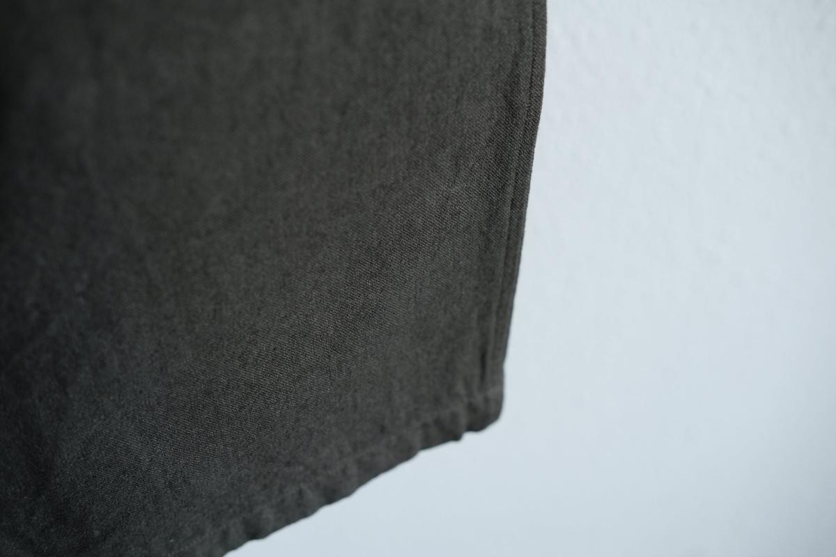 MITTAN / 亜麻苧麻ワイドパンツ 濃緑 PT-92 / unisex