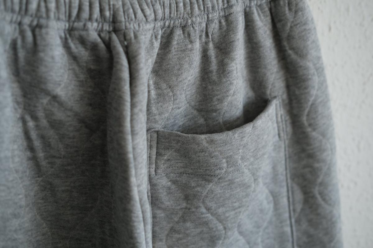 yohaku ドバイパンツ｜キルティング素材 グレー｜unisex freesize