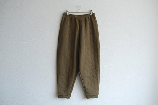 yohaku ドバイパンツ|キルティング素材 カーキ|unisex freesize