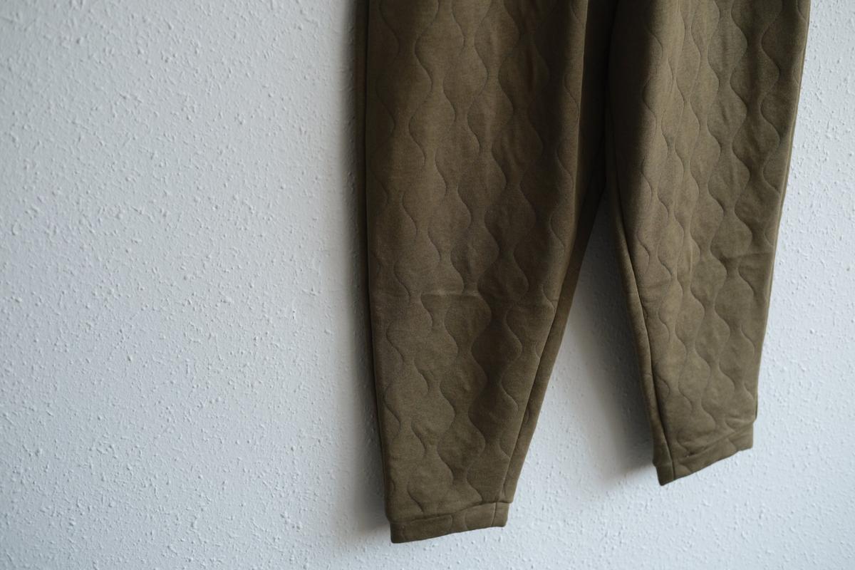 yohaku ドバイパンツ｜キルティング素材 カーキ｜unisex freesize