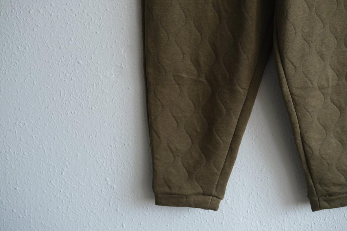 yohaku ドバイパンツ｜キルティング素材 カーキ｜unisex freesize