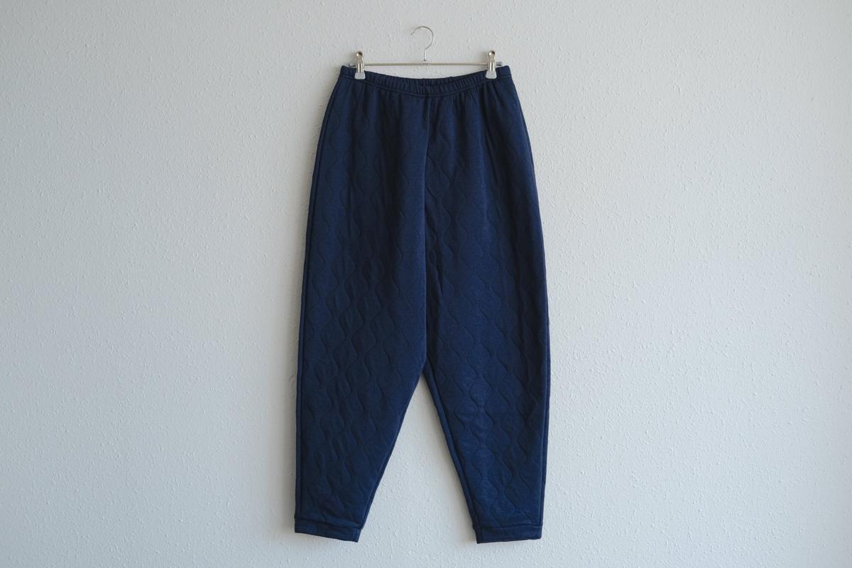 yohaku ドバイパンツ｜キルティング素材 ネイビー｜unisex freesize