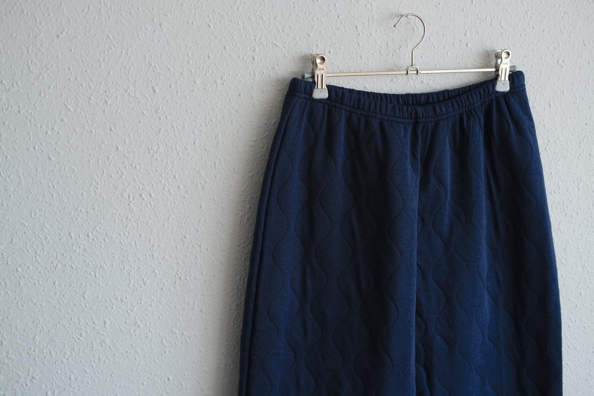 yohaku ドバイパンツ｜キルティング素材 ネイビー｜unisex freesize