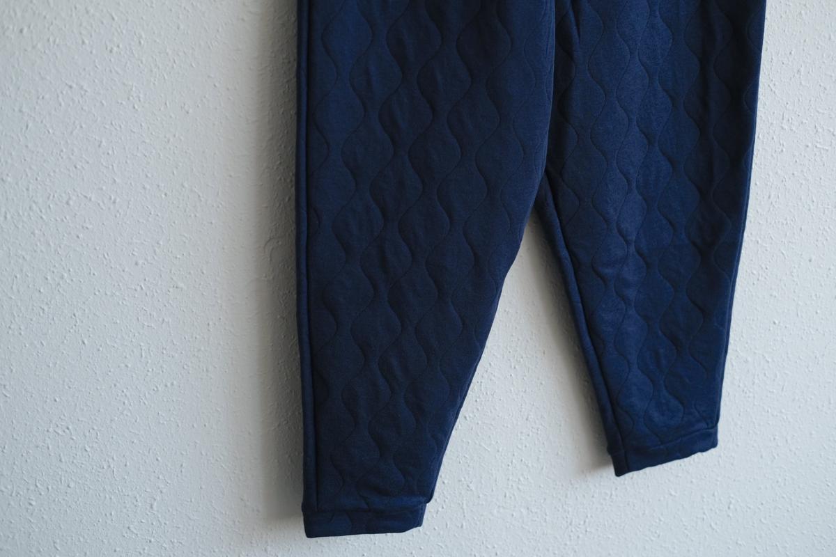 yohaku ドバイパンツ｜キルティング素材 ネイビー｜unisex freesize
