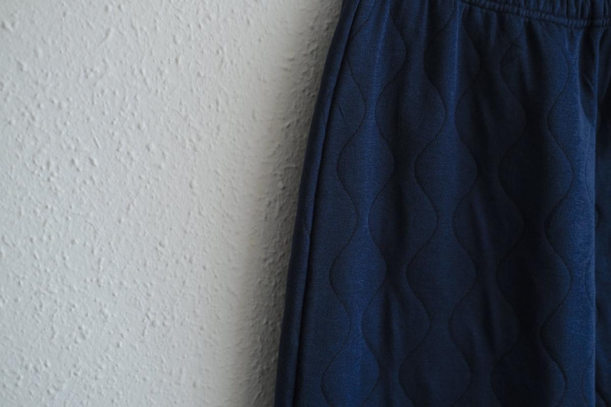 yohaku ドバイパンツ｜キルティング素材 ネイビー｜unisex freesize
