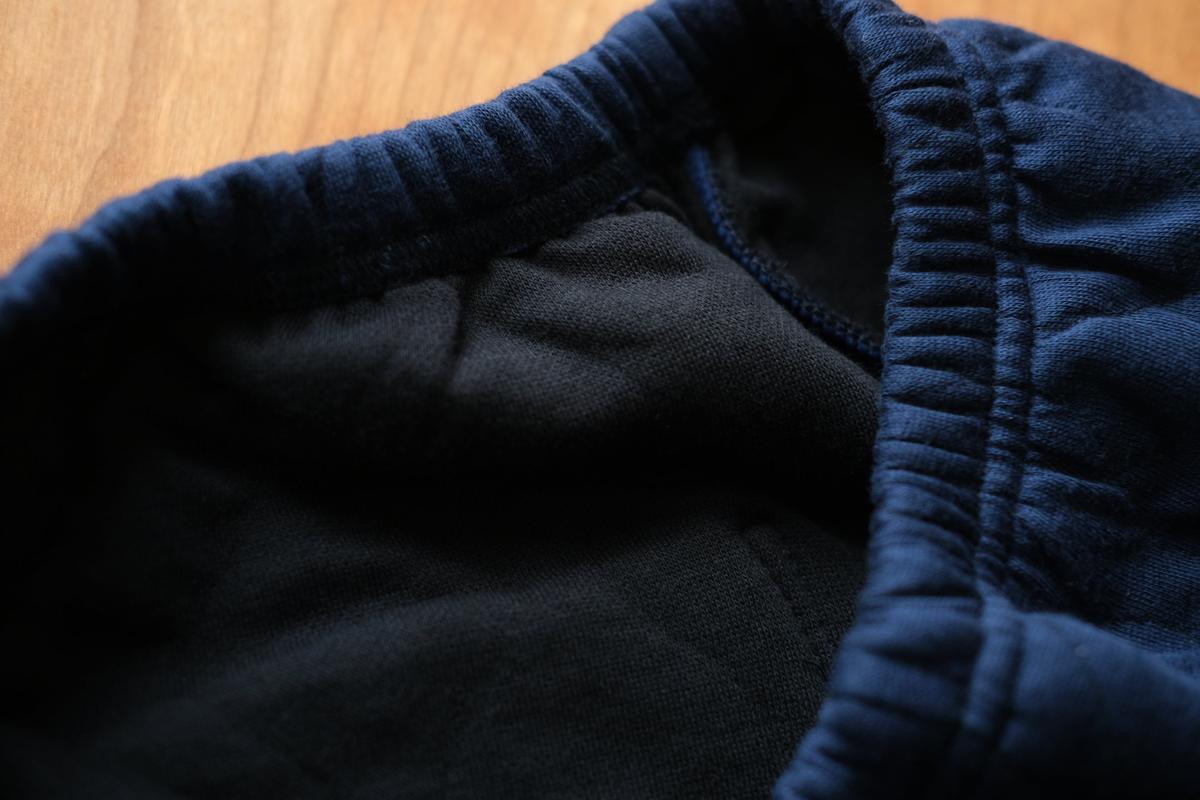 yohaku ドバイパンツ｜キルティング素材 ネイビー｜unisex freesize