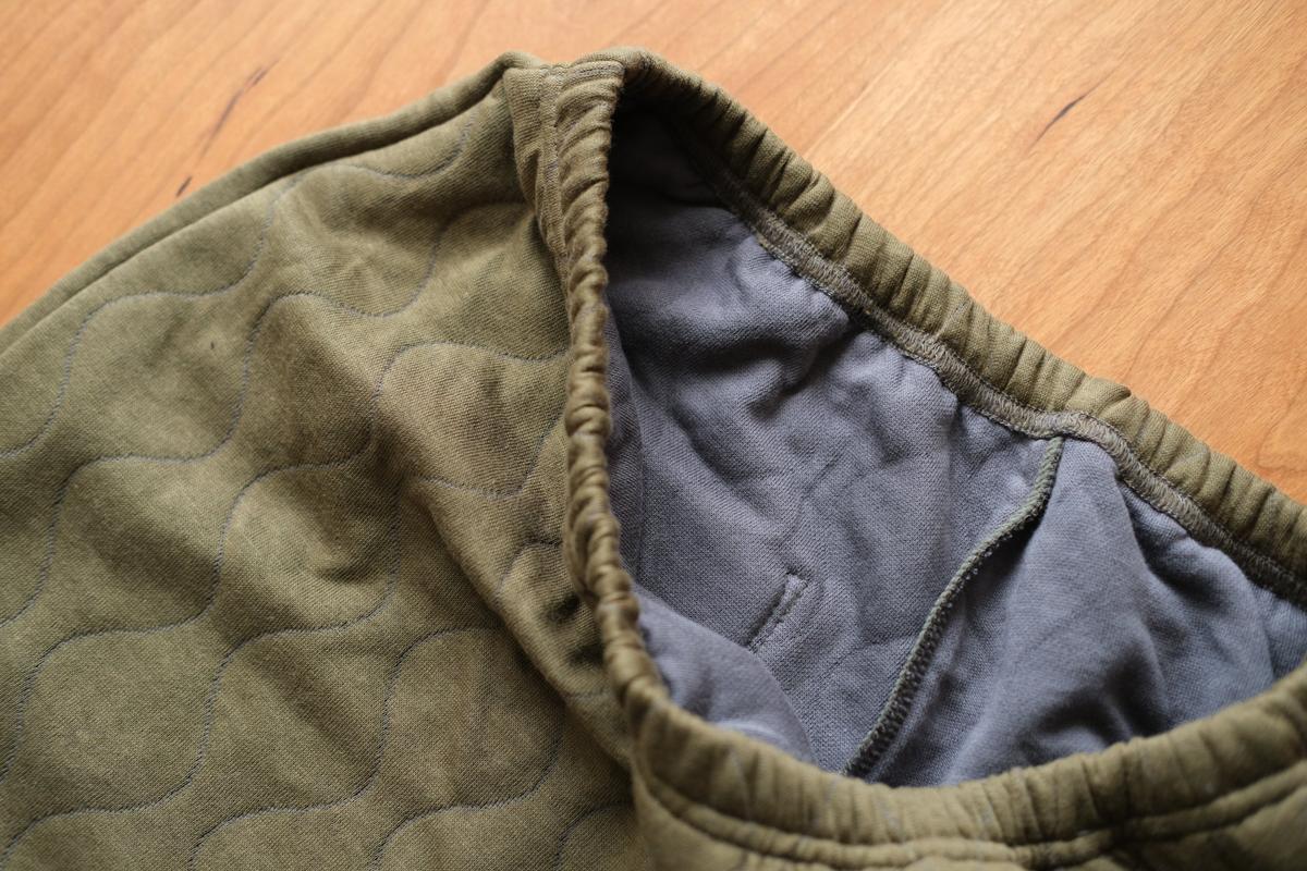 yohaku ドバイパンツ｜キルティング素材 カーキ｜unisex freesize