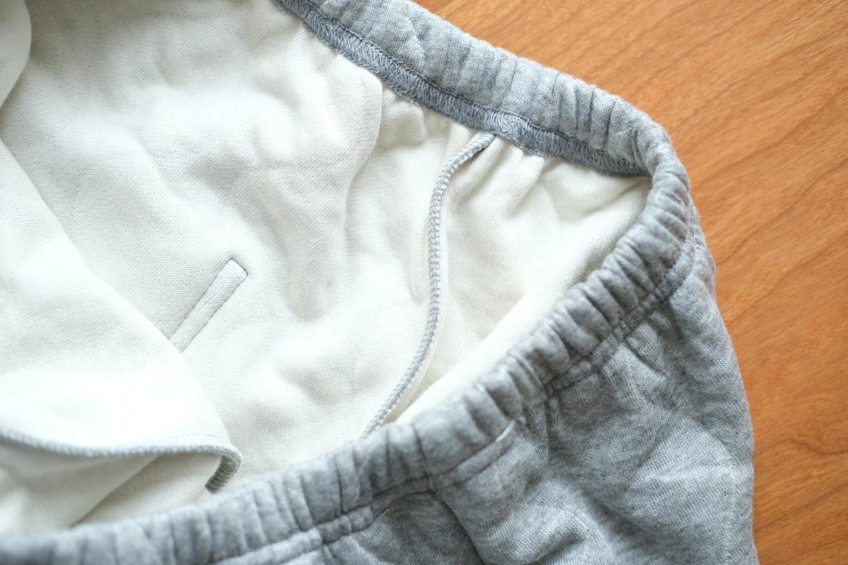 yohaku ドバイパンツ｜キルティング素材 グレー｜unisex freesize