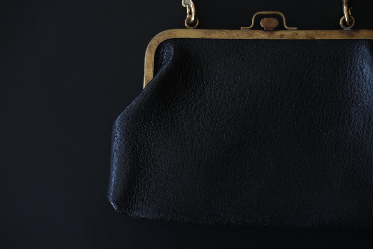 レザーショルダーポーチ ＜豚革 black＞ ｜TABACO-02