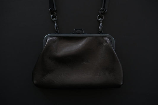 レザーショルダーポーチ <鹿革 black> |TABACO-02