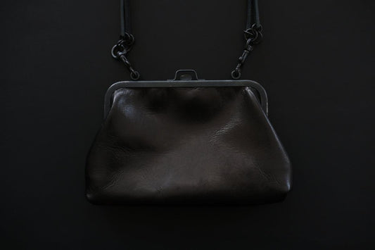 レザーショルダーポーチ <鹿革 black> |TABACO-02