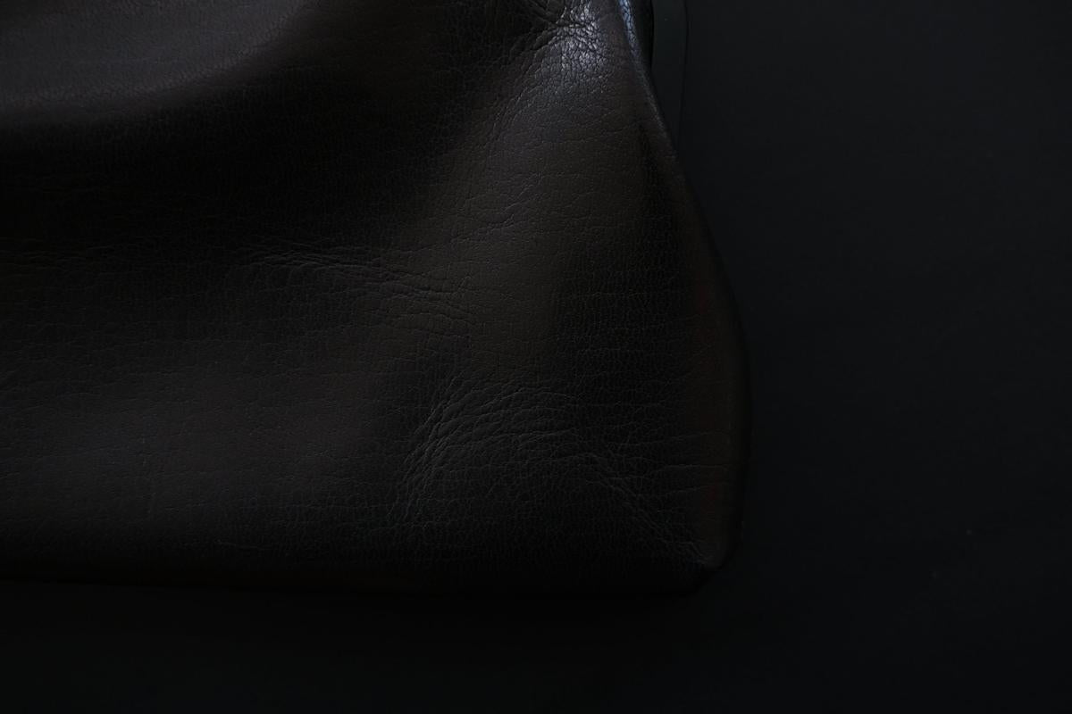 レザーショルダーポーチ ＜鹿革 black＞ ｜TABACO-02