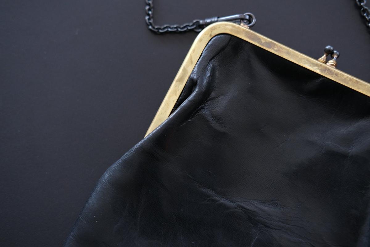 レザーショルダーポーチ frame porch SLAO-51 ＜鹿革 black＞ 02