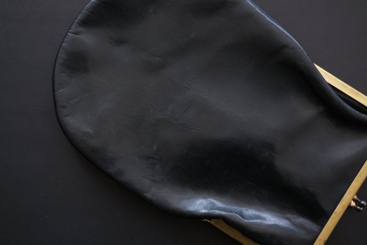 レザーショルダーポーチ frame porch SLAO-51 ＜鹿革 black＞ 02
