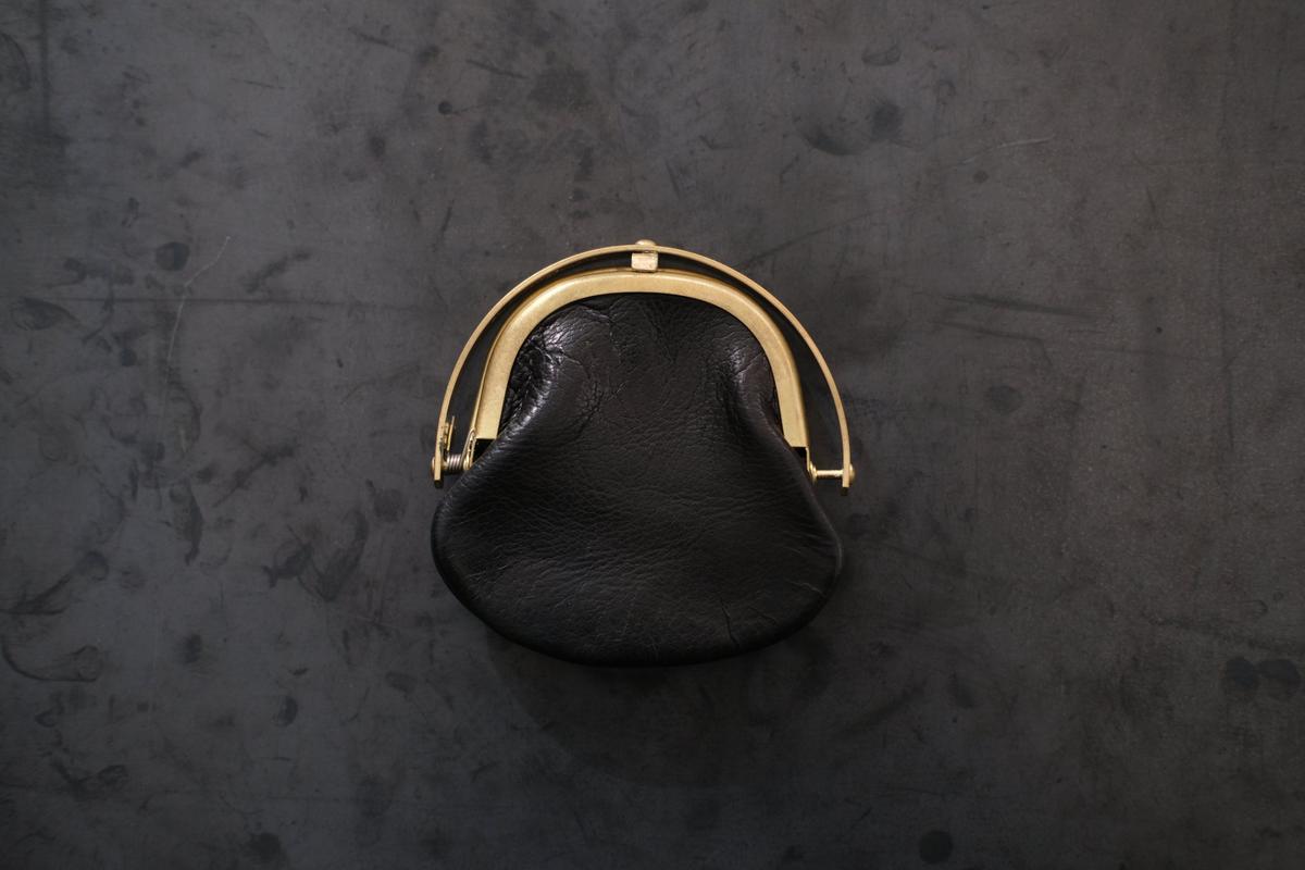 coin case ＜鹿革 black＞