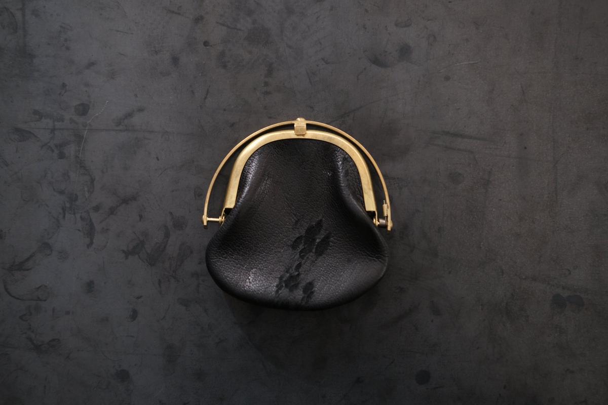 coin case ＜鹿革 black＞