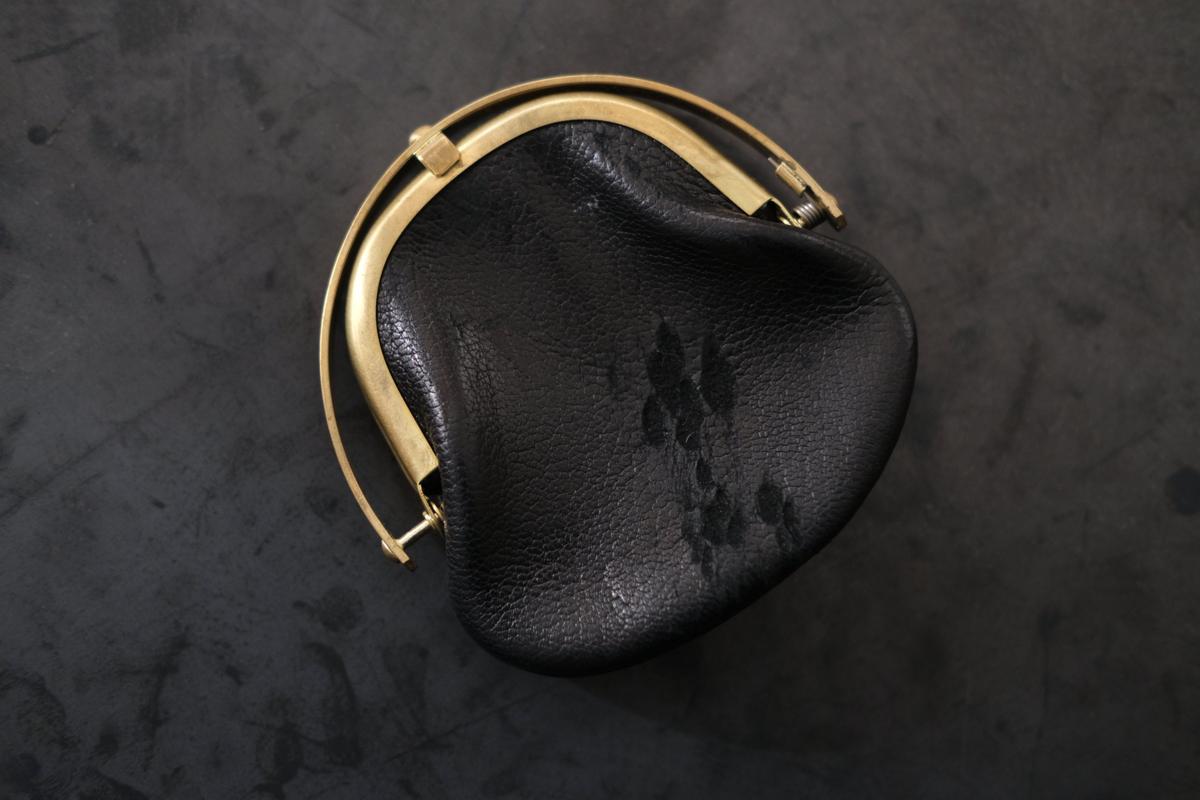 coin case ＜鹿革 black＞