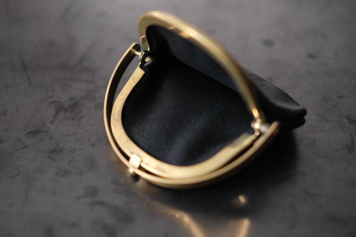 coin case ＜鹿革 black＞