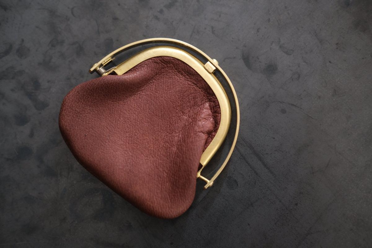 coin case ＜鹿革 choco＞