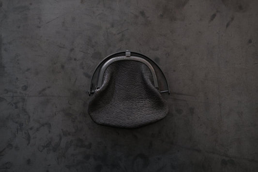 coin case <猪革 black パッチワーク>