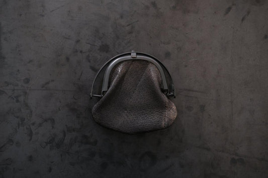 coin case <猪革 black パッチワーク>