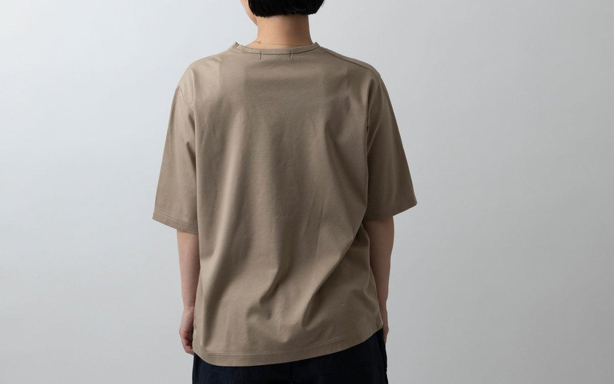 HANDROOM WOMEN'S クルーネック5分袖Tシャツ navy｜ladies