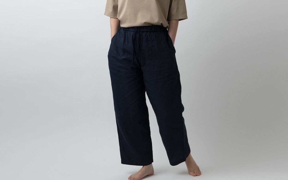 MITTAN / 大麻ワイドパンツ 高密度 松煙 PT-143B / unisex