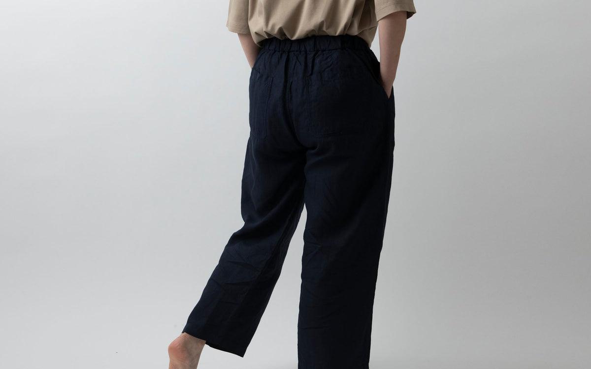 MITTAN / 大麻ワイドパンツ 高密度 松煙 PT-143B / unisex