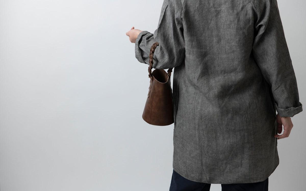 MITTAN / 駱駝革ミニバッグ 濃茶