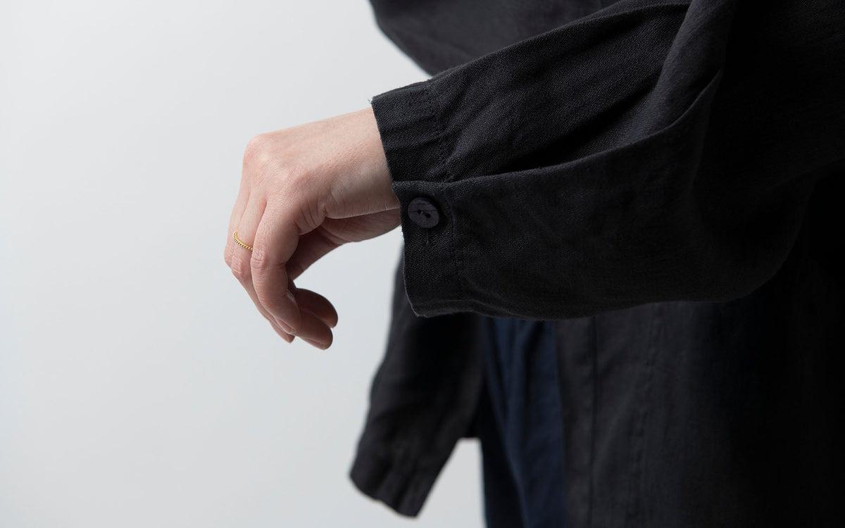 MITTAN / さざ波大麻ジャケット 墨黒 JK-44 / unisex