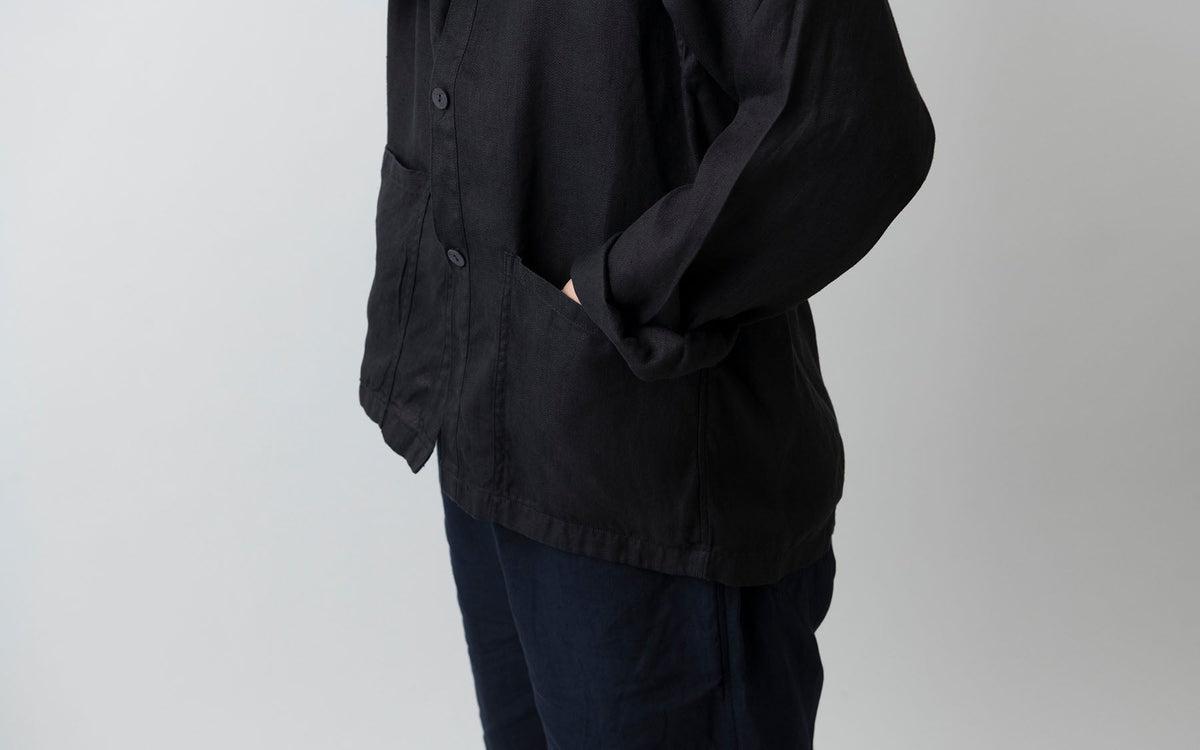 MITTAN / さざ波大麻ジャケット 濃紺 JK-44 / unisex