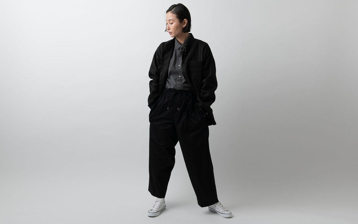 木間服装製作 jacket リネン black｜unisex freesize