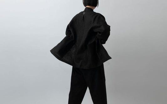 木間服装製作 jacket リネン black|unisex freesize