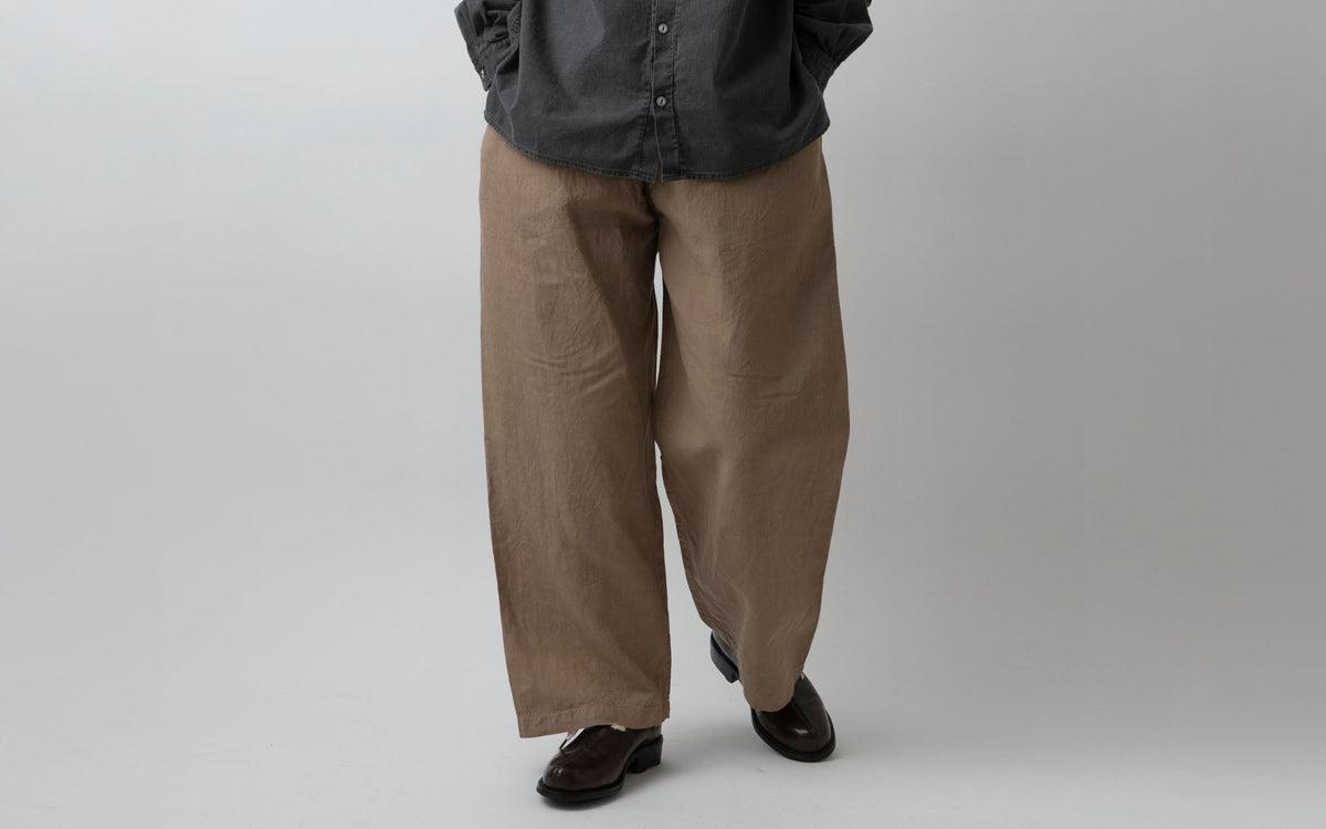 MITTAN / 大麻ワイドパンツ 高密度 松煙 PT-143B / unisex