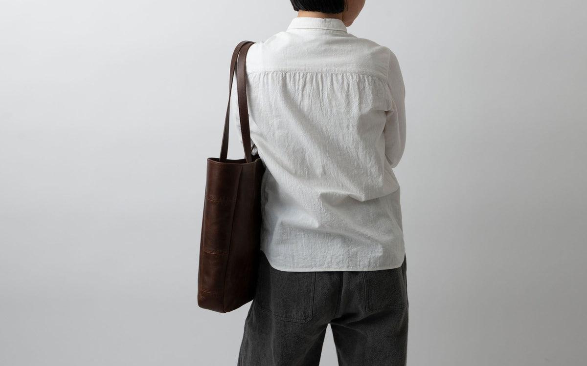 MITTAN / 駱駝革トートバッグ 濃茶 BA-24