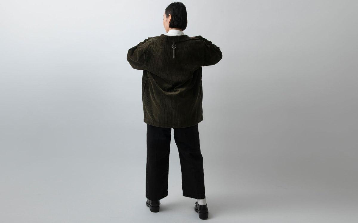 HANDROOM WOMEN'S コットンリネンヘリンボーンパンツ black｜ladies｜4size