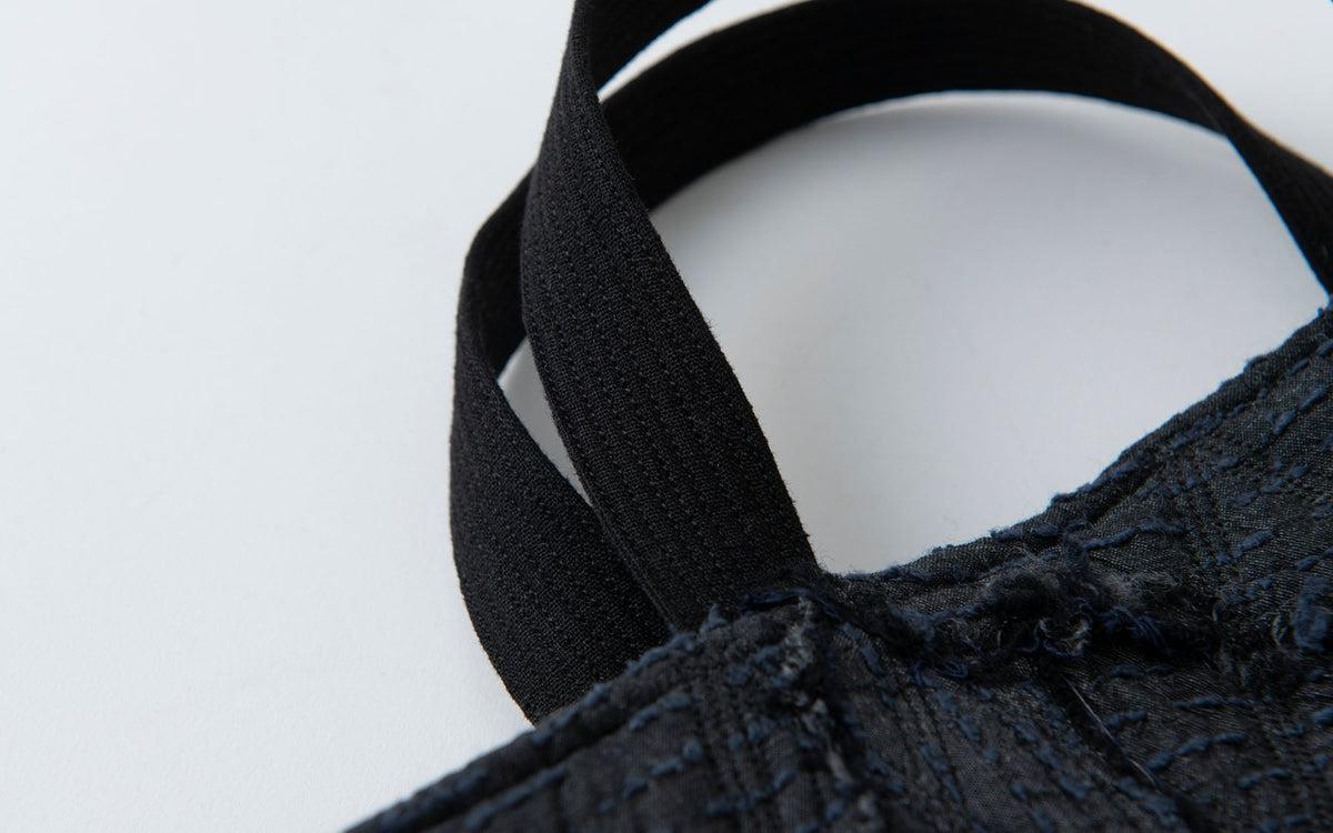 MITTAN / 中わた刺し子織バッグ 灰 ZR-16