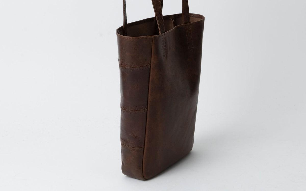 MITTAN / 駱駝革トートバッグ 濃茶 BA-24