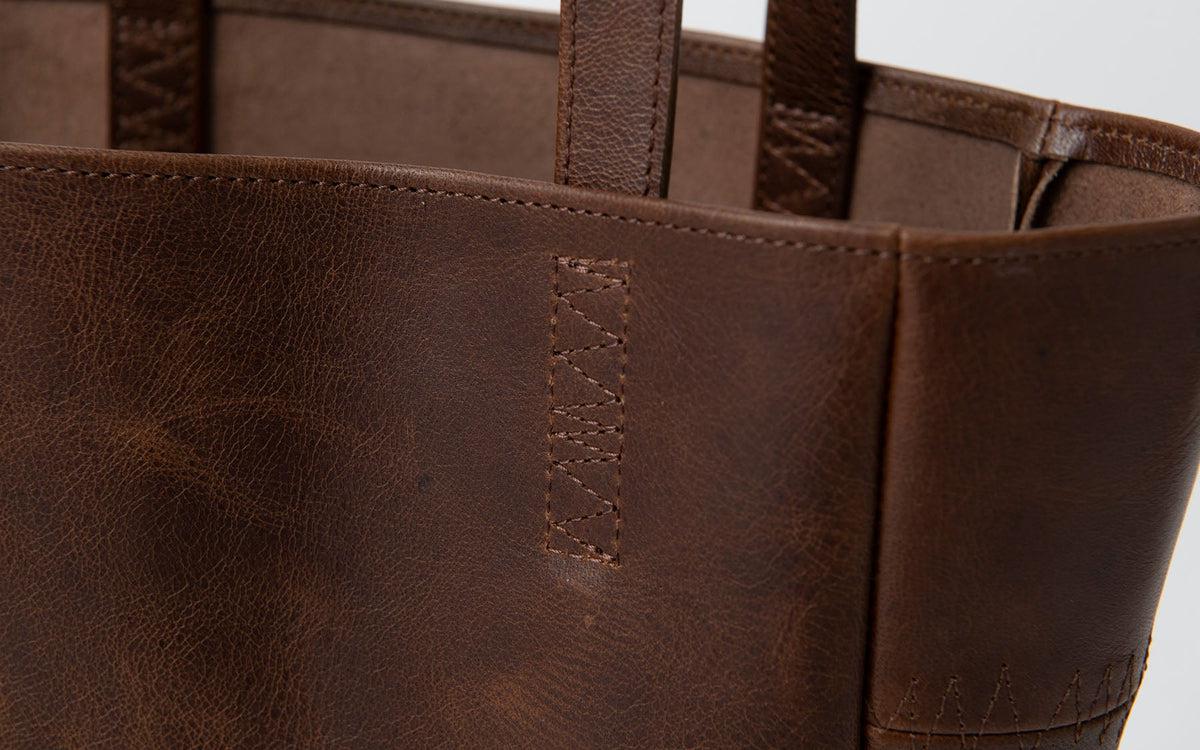 MITTAN / 駱駝革トートバッグ 濃茶 BA-24
