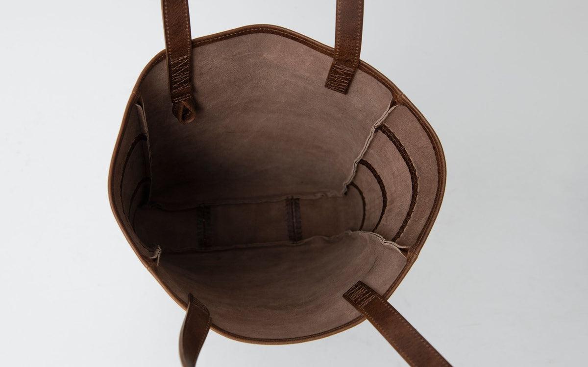 MITTAN / 駱駝革トートバッグ 濃茶 BA-24