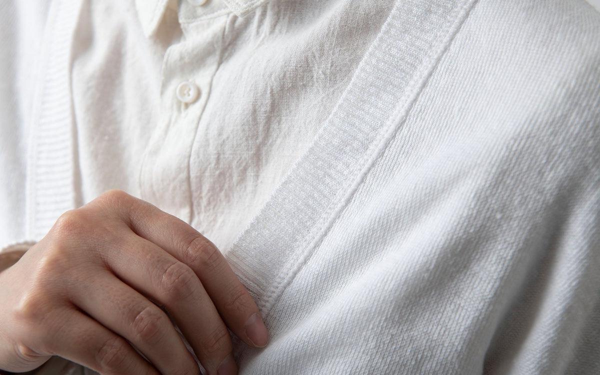 リネンニットカーディガン｜メンズ｜グレー