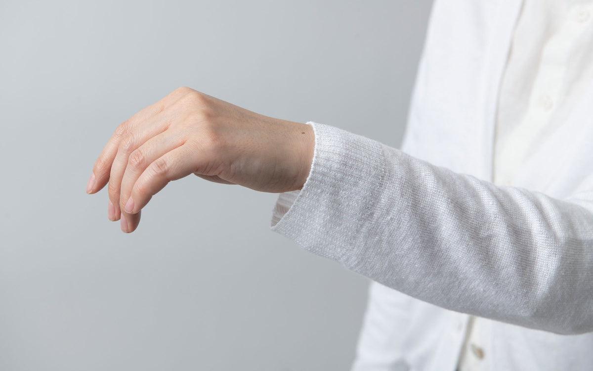 リネンニットカーディガン｜レディース｜ホワイト