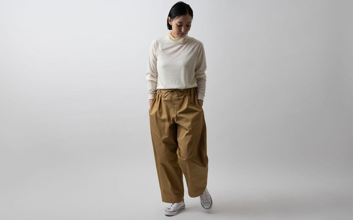 木間服装製作 pants cotton beige｜unisex freesize