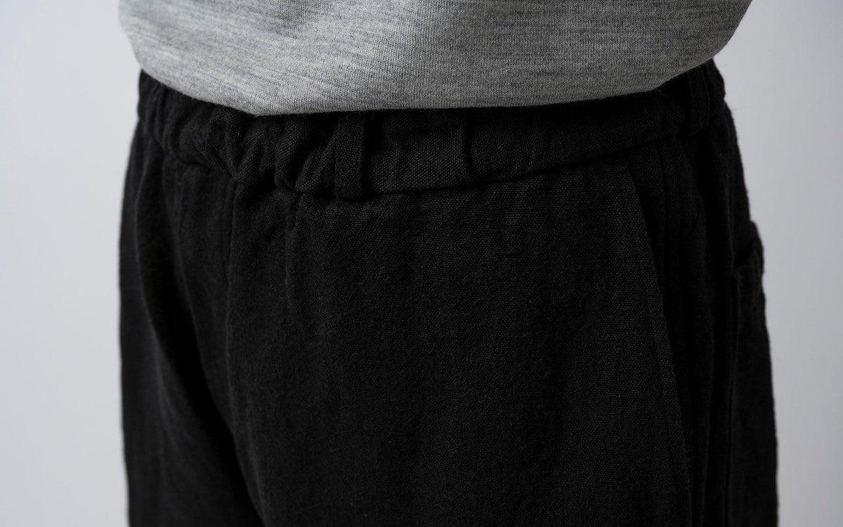 MITTAN / 亜麻苧麻ワイドパンツ 黒 PT-92 / unisex