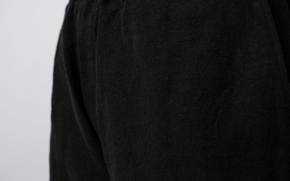 MITTAN / 亜麻苧麻ワイドパンツ 黒 PT-92 / unisex