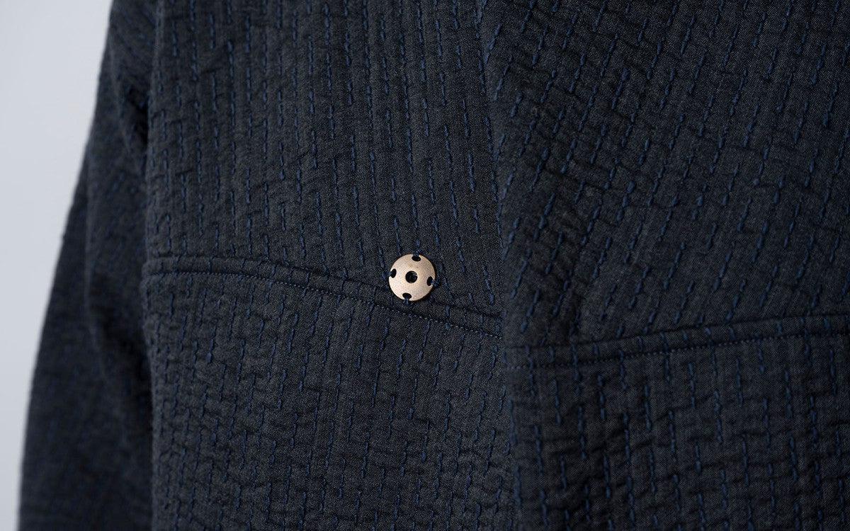 MITTAN / 中わた刺し子織ジャケット 灰 JK-64 / unisex