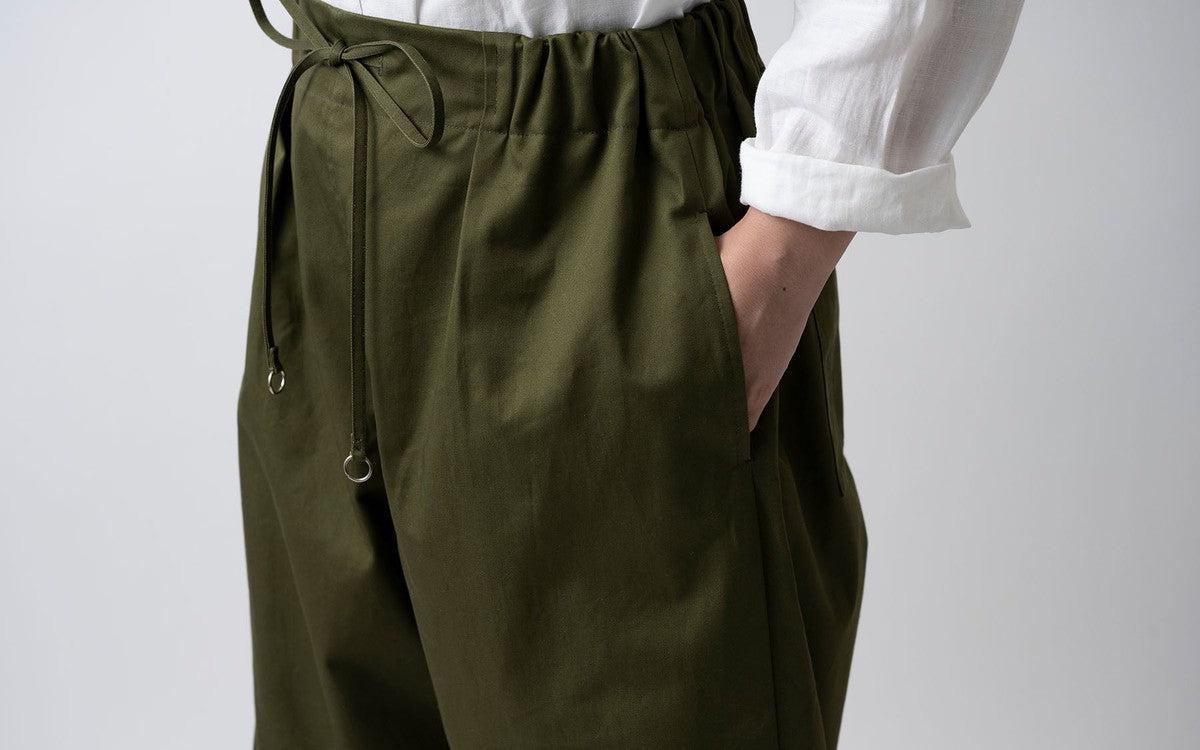 木間服装製作 pants cotton khaki｜unisex freesize