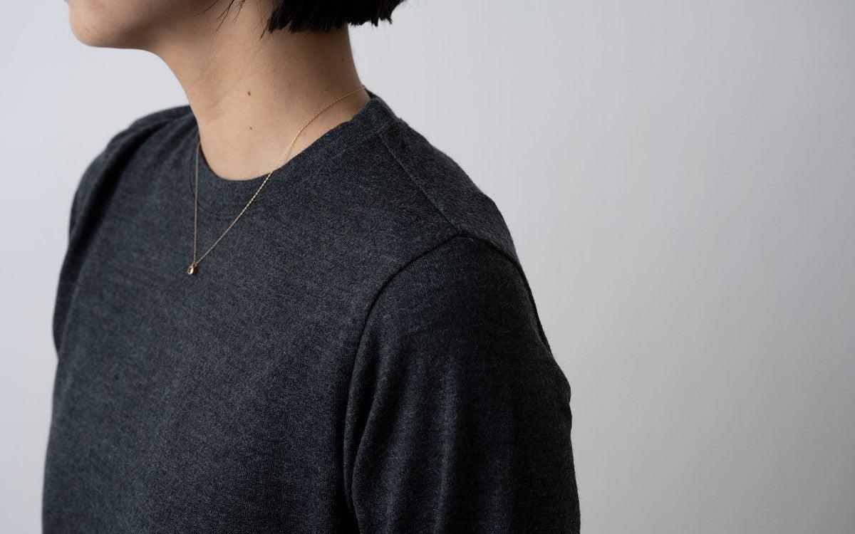 HANDROOM WOMEN'S ウールジャージー クルーネックカットソー navy｜ladies｜2size